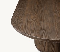 Nouvelle table basse ovale de luxe moderne de haute qualité avec base en bois massif et garantie de 3 ans pour le mobilier de salon
