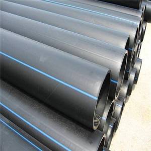 Tuyau d'eau en polyéthylène haute densité PE100 PN16 norme ISO DN90 DN160 DN630 DN1000 DN1200 SDR9 SDR11 en plastique HDPE noir - Product Image 4