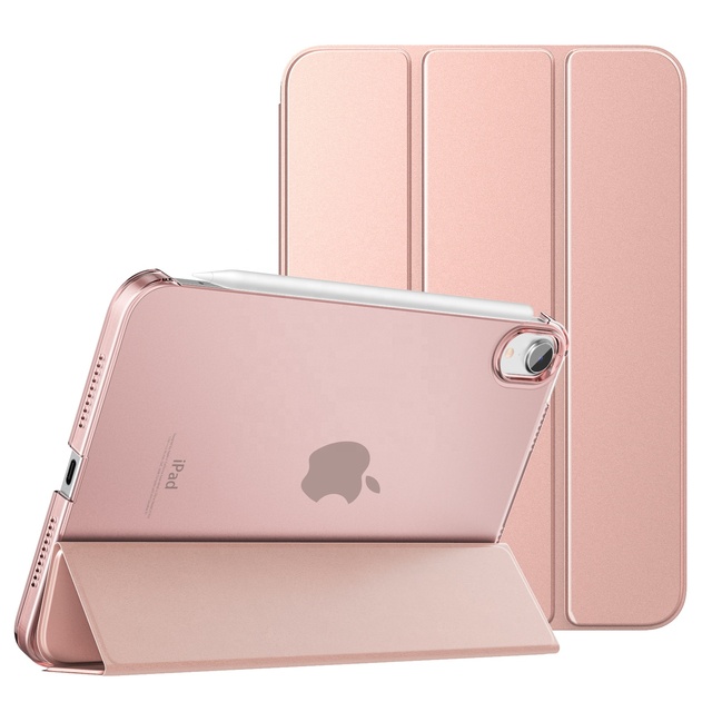 MoKo ISO Slim Lightweight Shockproof Hard Mini 6 2021 6th Generation, 8.3-inch Clear Back Shell Stand Cover Case for New iPad