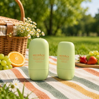 Flacon de crème solaire en plastique au design capsule Soft Touch, vide, fini mat, pour lotion de soin, avec logo personnalisé, emballage cosmétique