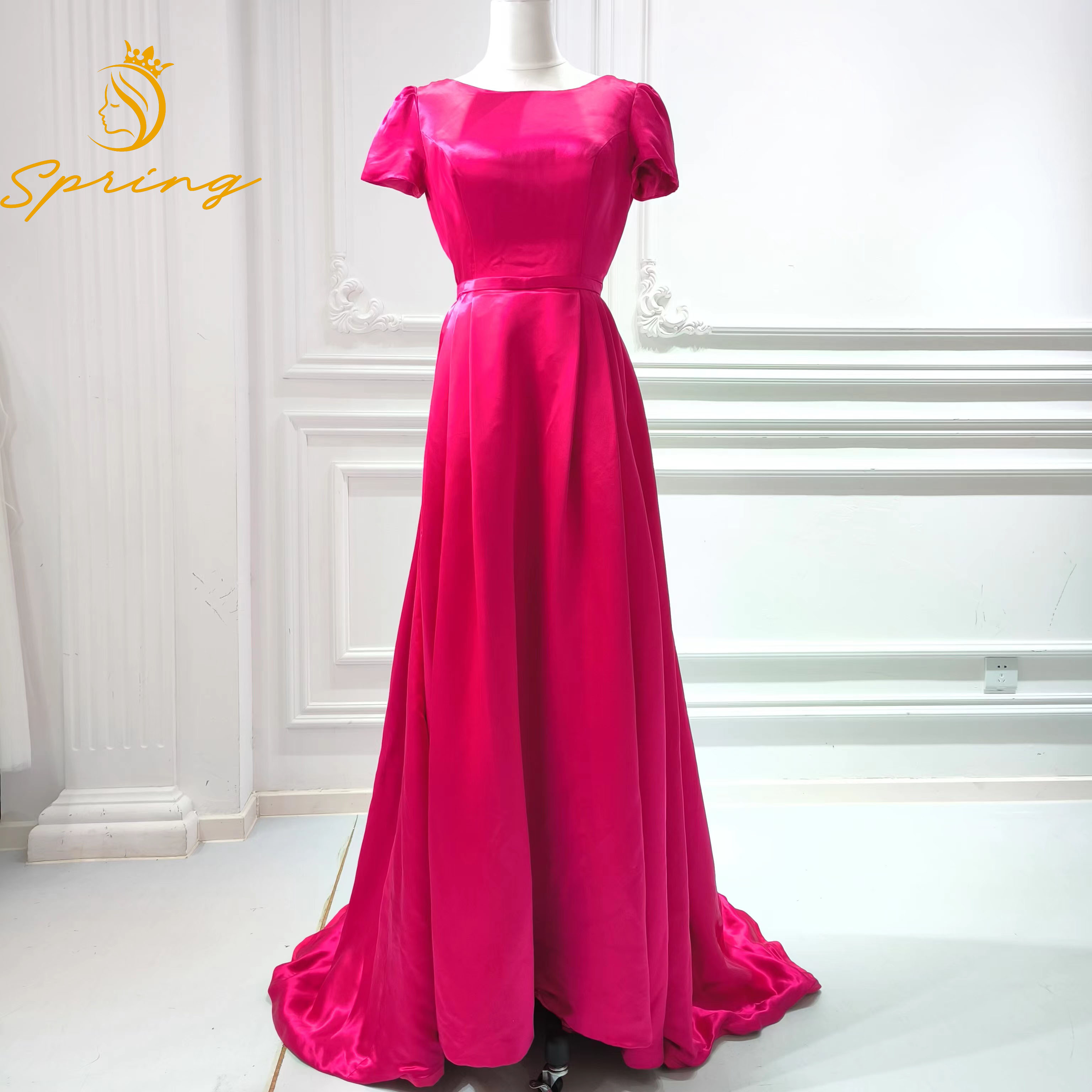 open lace back dress Living A Dream Burgundy Red Satin Maxi Dress – Shop the Mint main image 1