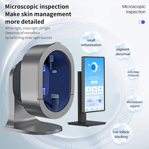 Ai ma thuật 3D gương mặt máy quét analizador de Piel da mụn trứng cá phân tích đầy đủ mặt máy quét thử nghiệm phân tích da Máy - Product Image 2