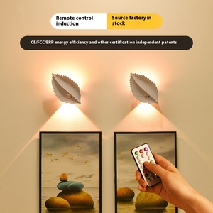 Creative Leaf Shaped Night <b>Light</b> USB Rechargeable Stepless Dimming <b>Wall</b> Lamp 10 Colors Bedside Lamps Bedroom Decoration - Product Image 5