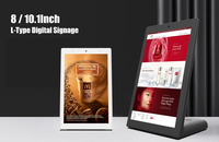 Tablette Android capacitive en forme de L de 8 pouces, écran tactile, affichage du menu, caméra POE RJ45 NFC avec port USB