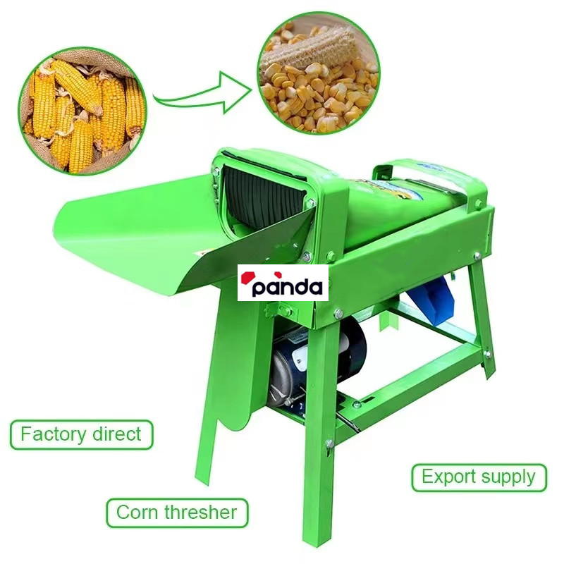 От 1,5 до 3 тонн в час, работающая с мотором или двигателем, маленькая мини-молотилка кукурузы, молотилка