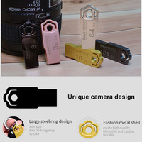 Kualitas tinggi gaya Cina 64GB kunci USB logam Thumb Pen Drive stik memori promosi hadiah gratis kustom Logo 128GB USB Flash Drive