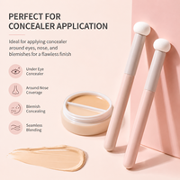 Kuas Concealer Spons Kepala Jamur Lembut Ujung Bulat Alat Rias untuk Menutupi Lingkaran Hitam dan Lubang Air Mata Aplikasi Kecantikan Wajah