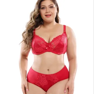 Nieuwe Grote Maat Beha 'S En Slipjes Voor Dames Dames Sexy Plus Size Grote Cup Ondergoed Panty Set Groothandel Lingerie