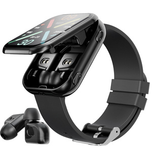 Montre connectée sportive T1 2 en 1 avec écouteurs Bluetooth intégrés, fonction d'appel, suivi des pas et du sommeil, écran tactile complet - Product Image 4