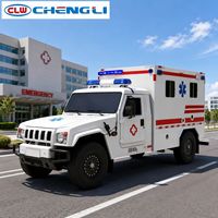 Ambulance tout-terrain à pression négative ICU sur châssis Dongfeng 4x4 personnalisée pour le transport médical d'urgence sur le terrain