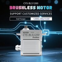 Servomoteur sans balais double protocole CAN & PWM CYS-BLS1200 120 kg IP67 étanche, boîtier entièrement en aluminium, pièces pour bateaux RC et robots