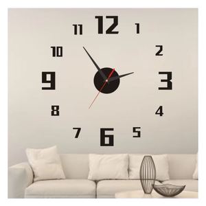 Horloge murale décorative en acrylique numérique, horloge murale 3D, horloge à quartz moderne pour salon, chambre à coucher - Product Image 1