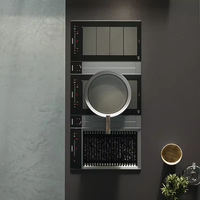 Armoires de cuisine modernes pour appartements avec un design ajusté et des options autoportantes