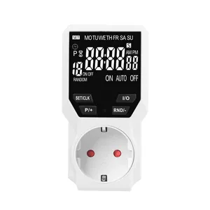 Temporizador de tomada programável 24h, interruptor de tomada mecânica plug-in para cozinha, UE, DE, FR, com tela digital VA