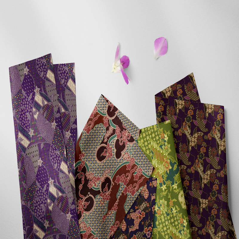 100 Organic Digital Printed Abstract Crepe