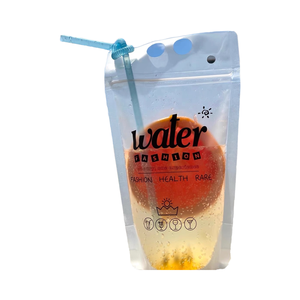 Hochwertiger Klarer Flüssigkeitsbeutel 500ml Maßgefertigter Einweg-Saftbeutel PE Standbeutel mit Reißverschluss Tiefdruck Recycelbarer Kunststoff - Product Image 4