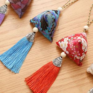 Year of the Horse Portable Wormwood Zongzi Sachet Mugwort Triangle Rice Dumpling Lucky Zongzi Small <b>Gift</b> Carry-On Pendant - Product Image 1