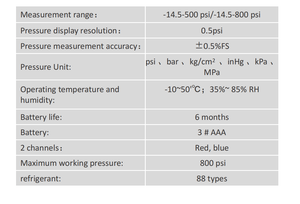MG-100 डिजिटल दबाव गेज रेफ्रिजरेटर मीटर समूह एयर कंडीशनिंग फ्लोराइड मीटर मल्टी-लाइन कोल्ड फ्लोरिडेशन मीटर - Product Image 4