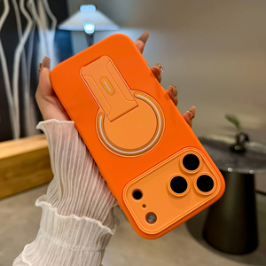 Funda de Lujo para Teléfono Móvil con Soporte Plegable, Antigolpes, Mate, para iPhone 17 16 14 15 Plus 13 12 11 Pro Max, Compatible con Carga Inalámbrica - Product Image 4