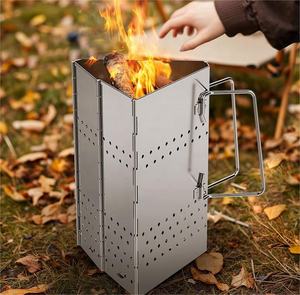 IRONDONKEY Camping Grills für Bbq Faltbarer großer Match Herd zünder für Hochgeschwindigkeits-Dreieck-Faltkohle-Fass zünder - Product Image 3