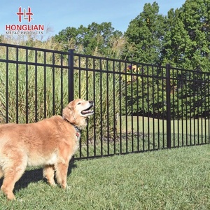 Flat <span class=keywords><strong>Top</strong></span> Rod topsteel hàng rào 5ft 7ft palisade thép hàng rào bài corten kẽm vườn zaun kim loại grillage đổ cloture - Product Image 1