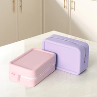 Trousse de Maquillage de Voyage Personnalisée pour Femmes, Étui Cosmétique Résistant à l'Eau avec Fermeture Éclair pour Articles de Toilette et Expression de Style