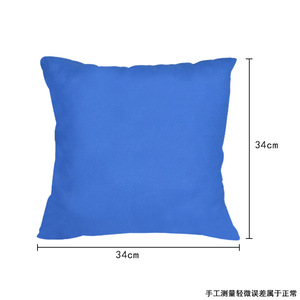 Oreiller KS en coton intégral, rectangulaire, couleur unie, respirant, confortable, pour la maison et le dortoir - Product Image 1