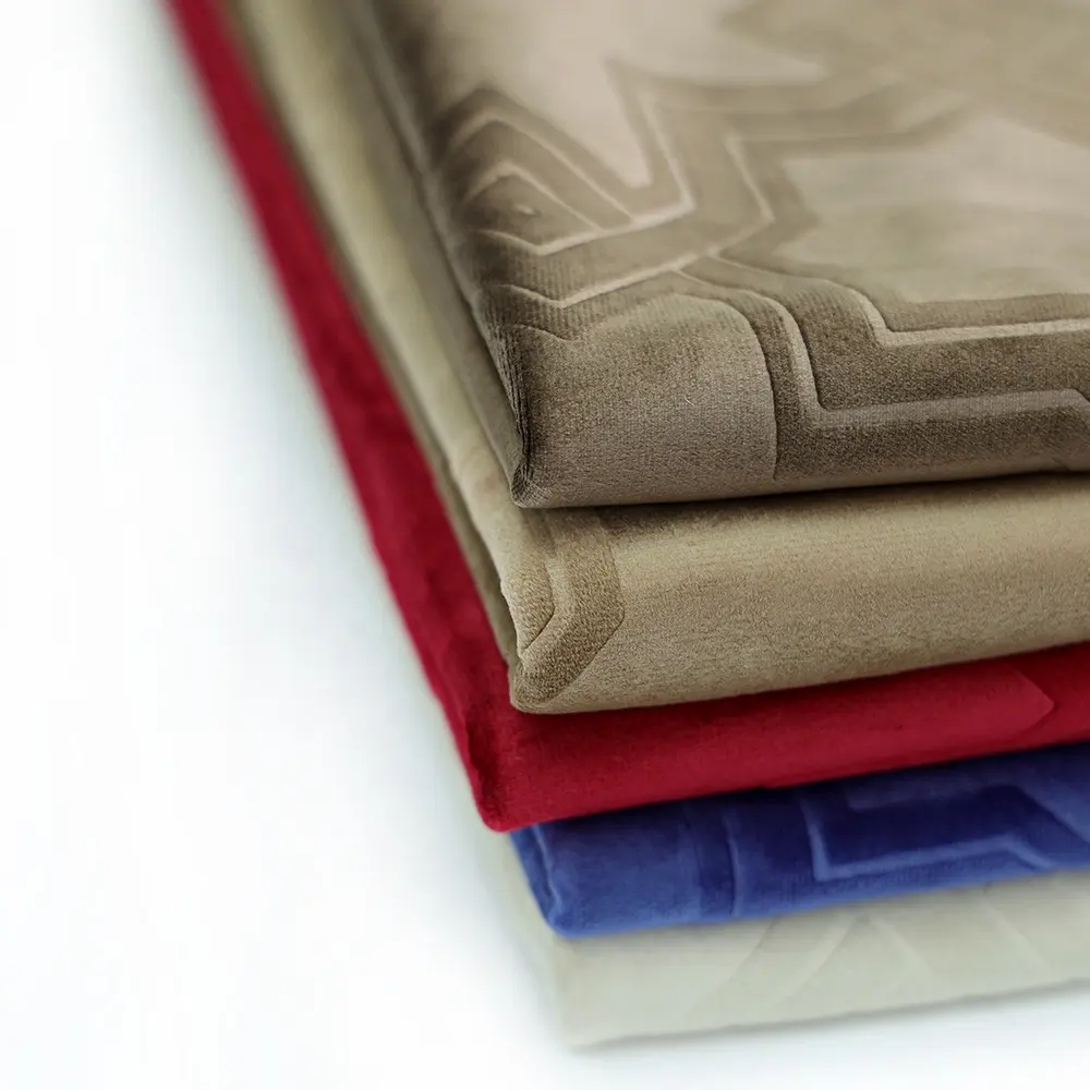 Okl23106 sofá de tecido minimalista royal europeu, luxo da china a veludo indiana tricot 100% poliéster malha lisa dyed