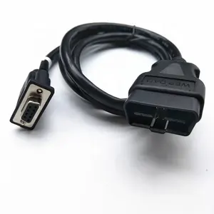 1m serieller RS232-Buchse DB9 an Stecker OBD2 OBDII 16-poliges OBD-Kabeladapter-Diagnose verlängerung kabel