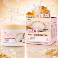Crème hydratante au riz TWG OEM pour le soin du visage, marque privée, 85g, hydratante, améliore la sécheresse, blanchit la peau, crème visage au riz