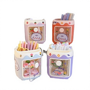 Wholesale Plastic Square Pen & Pencil Holder Makeup & Cosmetics <b>Storage</b> <b>Box</b> for Desktop Office /<b>Stationery</b> - Product Image 2