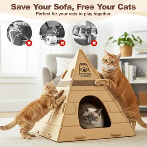Casa para Gatos Acústica y Ecológica de Fieltro – Cueva Cerrada Resistente a los Arañazos, Cama Plegable y Acogedora para Mascotas de Interior - Product Image 5