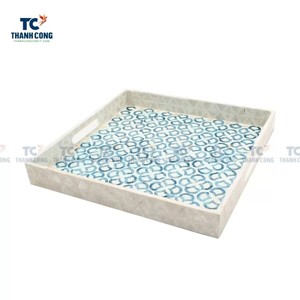 Producto superior, bandeja de servicio de MDF de nácar, superventas, <span class=keywords><strong>2025</strong></span> para decorar tu hogar