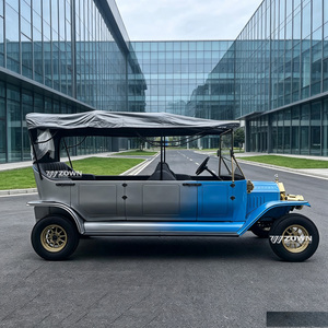 Voiture électrique de tourisme rétro vintage à sièges extra larges, confort ergonomique, pour les visites touristiques des personnes âgées - Product Image 1