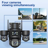 Cámara de Seguridad Exterior Aov Solar 4G con Doble Lente, PTZ 360 Grados, a Todo Color, Impermeable, con Almacenamiento en la Nube y Tarjeta SIM