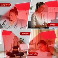 Thérapie par lumière rouge pour soulager les douleurs musculaires, panneau de thérapie par lumière infrarouge avec support, lumières de thérapie 660nm850nm