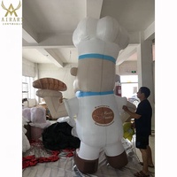 Décor gonflable de publicité publicitaire professionnel, 1 m/3m/5m/7m, chef homme avec décoration de boulangerie du pain