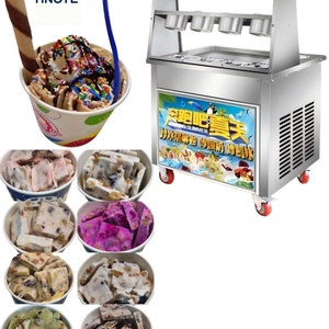 Máquina comercial de acero inoxidable de doble sartén para hacer rollos de <span class=keywords><strong>helado</strong></span> frito, ideal para tiendas de snacks - ¡Gran oferta 2026! - Product Image 1