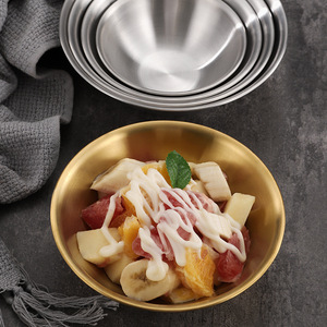 Ensemble de bols à salade en acier inoxydable, 4 pièces, bols empilables pour les collations et les repas de fête - Product Image 2