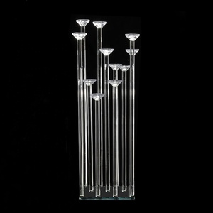 MH-Y033 <span class=keywords><strong>11</strong></span> brazos candelabro con titular de la Copa de cristal titular de la vela para candelabro boda decoración - Product Image 5