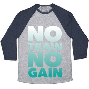 Maglietta da baseball unisex Tri-Blend No Train No Gain - Product Image 1