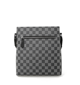 Túi đeo chéo da bò thủ công kiểu mới chống nước, kiểu dáng cổ điển, dung tích lớn, họa tiết ca rô dành cho nam - Product Image 3