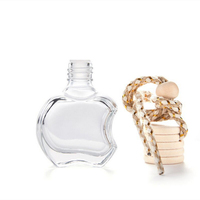 Bouteille suspendue de diffuseur d'aromathérapie de parfum pendentif de voiture en forme de pomme vide personnalisé de 10ml en gros