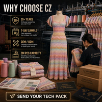 Robe maxi en tricot chevron multicolore pour femmes, col carré, manches courtes, fabrication OEM ODM, marque privée, fabricant de vêtements en tricot