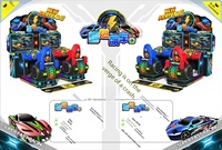 Machine de course à pièces, siège à mouvement dynamique, simulateur de conduite de jeu vidéo d'arcade, garantie de 2 ans, pour centre de jeux
