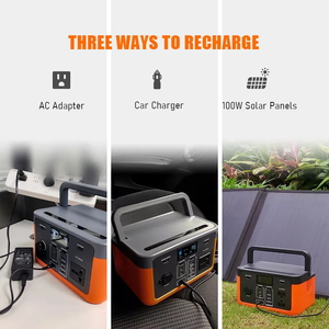 เครื่องกำเนิดไฟฟ้าพลังงานแสงอาทิตย์แบบพกพา 300W 500W 1500W 2400W 3000W พร้อมแบตเตอรี่สำรอง สำหรับใช้ในบ้านและนอกบ้าน รุ่นขายดีที่สุด 300W - Product Image 4