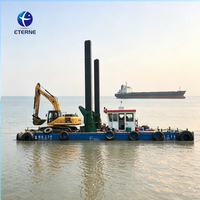 Plateforme ponton d'excavatrice amphibie économique pour le dragage des zones humides et des rivières