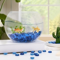 Échantillon gratuit de galets de verre bleu pierres pour cheminée foyer décoration Vase remplissage fontaine jardin maison solide tache médicale