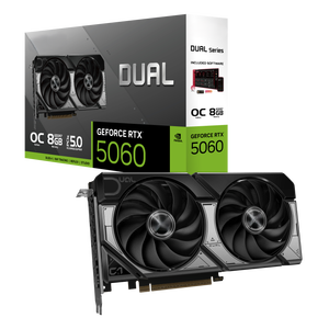 การ์ดจอเกมมิ่ง Good DUAL GeForce RTX 5060 8GB OC GDDR7 DLSS4 พร้อมพัดลมระบายความร้อนสามตัว สำหรับเดสก์ท็อป Rtx 5060 Ti - Product Image 1