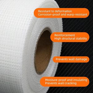 Cinta de Malla de Fibra de Vidrio Autoadhesiva para Refuerzo de Paneles de Yeso, Reparación de Grietas en Paredes, Acabado Interior y Construcción Profesional - Product Image 2
